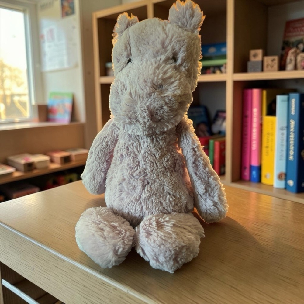 Jellycat Bashful Hippo Lilac Purple Plush Stuffed Animal Retired Lovey
